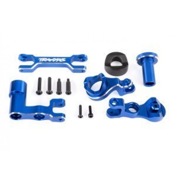 Traxxas Steering bellcranks (left & right)/ draglink (6061-T6 aluminum, blue-anodized) (fits XRT)