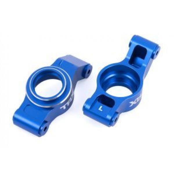 Traxxas Carriers, stub axle (blue-anodized 6061-T6 aluminum) (left & right)