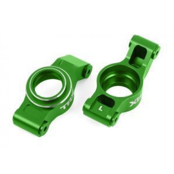 Traxxas Carriers, stub axle (green-anodized 6061-T6 aluminum) (left & right)