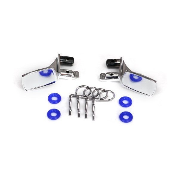 Traxxas Side Mirrors, chrome (with body clips)