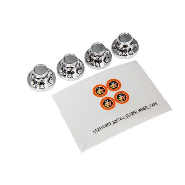 Traxxas  Center caps, chrome