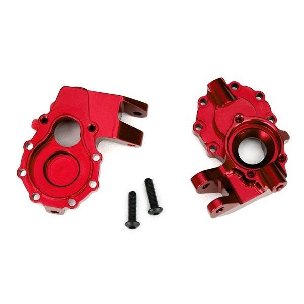 Traxxas Portal housings, inner front, aluminum, red (2)