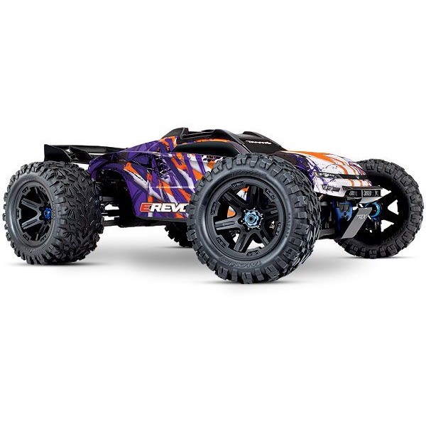 Traxxas E-Revo 2 VXL Brushless 1/10 4WD Monster Truck with TQi Link and TSM, Purple