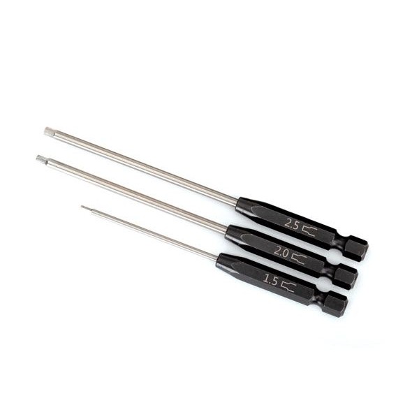 Traxxas Speed Bit Set, Hex Driver, Straight (1.5, 2.0, 2.5mm), 1/4" Drive (3)