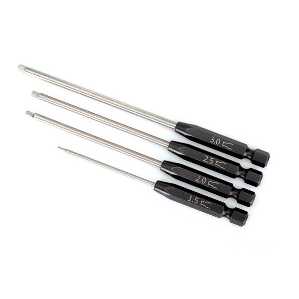 Traxxas Speed Bit Set, hex Driver 1/4" Drive (1.5-3.0mm) (4)