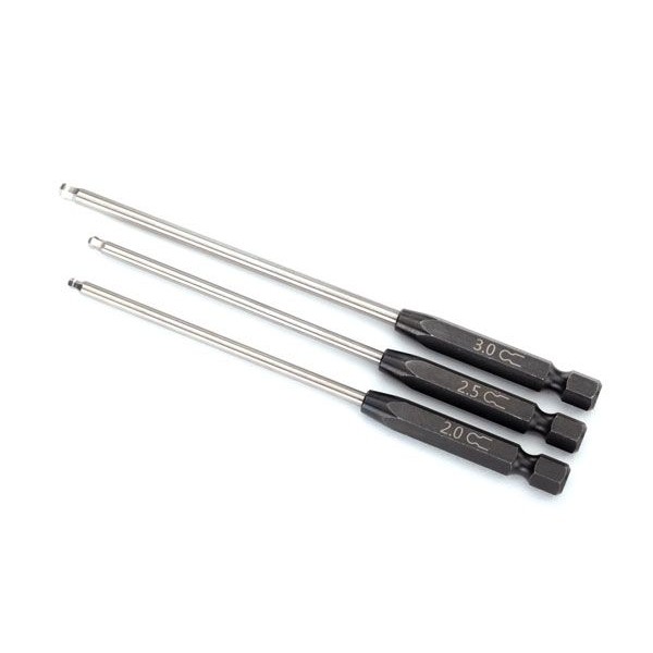 Traxxas Speed Bit Set, 1/4" Hex Drive, Ball-ends (2.0, 2.5, 3.0mm) (3)