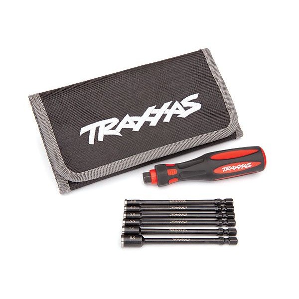 Traxxas Speed Bit Master Set, nut driver, premium handle, (4.0-8.0mm) (6)