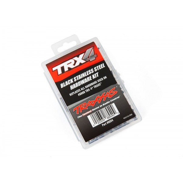 Traxxas Hardware kit, Black Stainless Steel (TRX-4 Traxx)