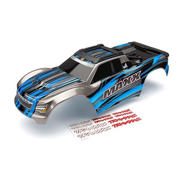 Traxxas Maxx Body, blue (painted) with decal sheet