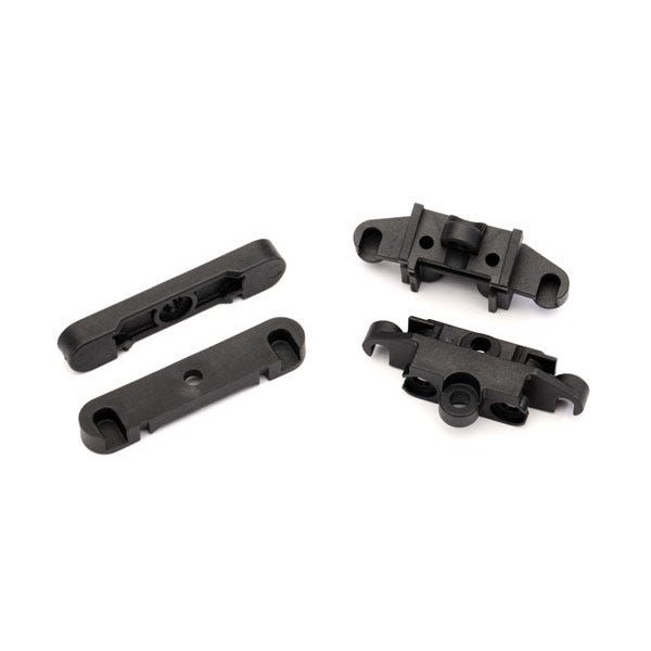 Traxxas Mount, front/rear tie bars, suspension pin retainer (2)