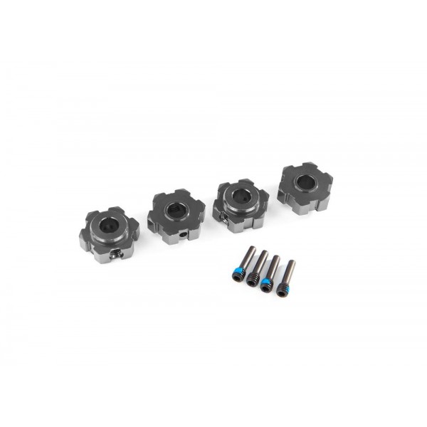 Traxxas Aluminum Hex Wheel Hubs, Gray (4)