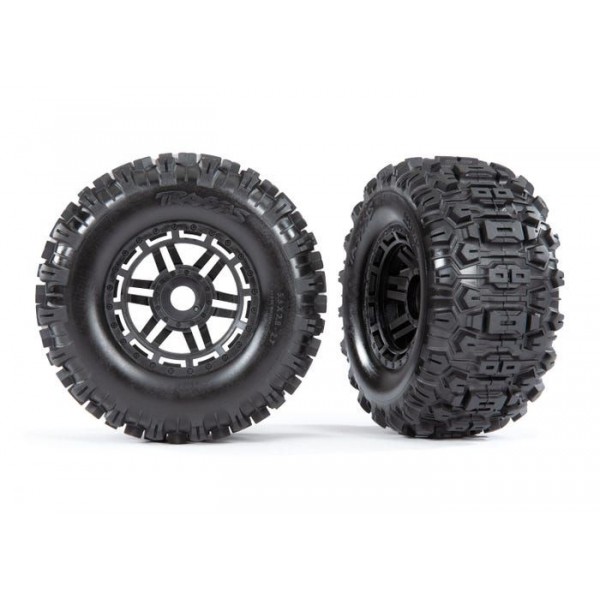 Traxxas SLEDGEHAMMER Assembled 2.8"/3.6" Tires & wheels (2)