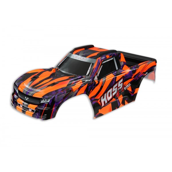 Traxxas Body, Hoss™ 4X4 VXL painted Orange with Decal Sheet