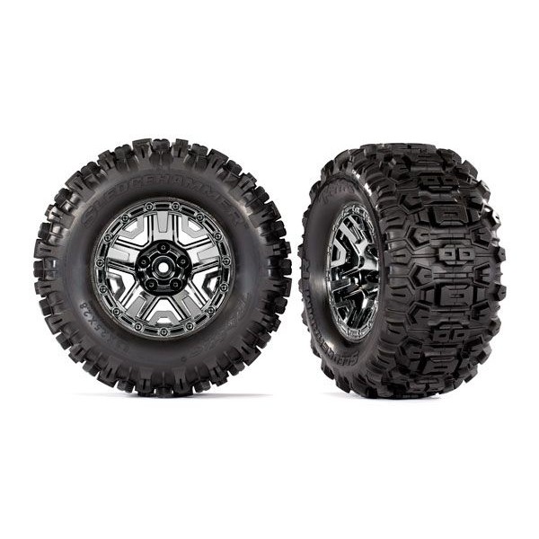 Traxxas Assembled and Glued Sledgehammer Tires & 2.8" Wheels, TSM Rated (2)
