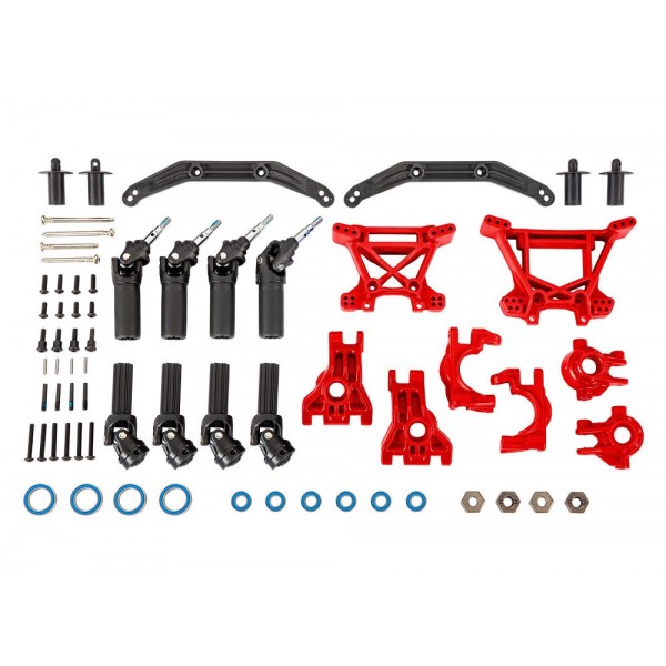 Traxxas Outer Driveline & Suspension Upgrade Kit, Extreme Heavy Duty, red
