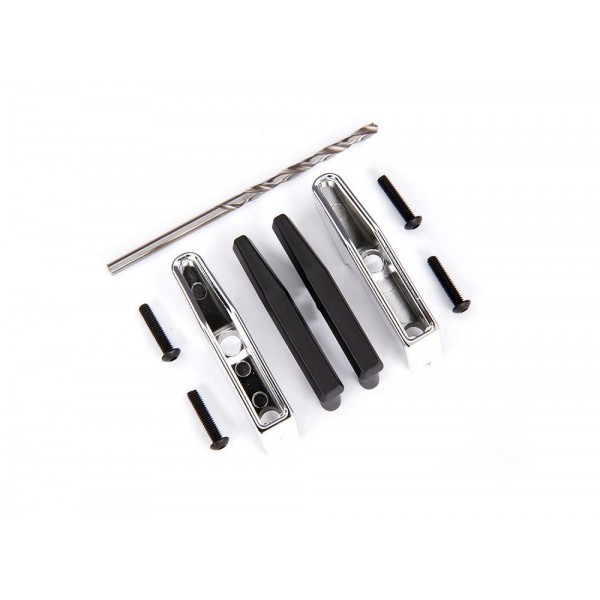 Traxxas Bumper Pads and Guards with 2.7mm Drill Bit, Chrome