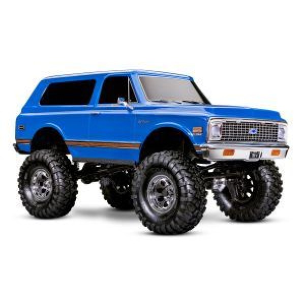 Traxxas TRX-4 High Trail Edition with 1972 Chevrolet Blazer Body: 4WD Electric Truck with TQi Traxxas Link Enabled 2.4GHz Radio System BLUE
