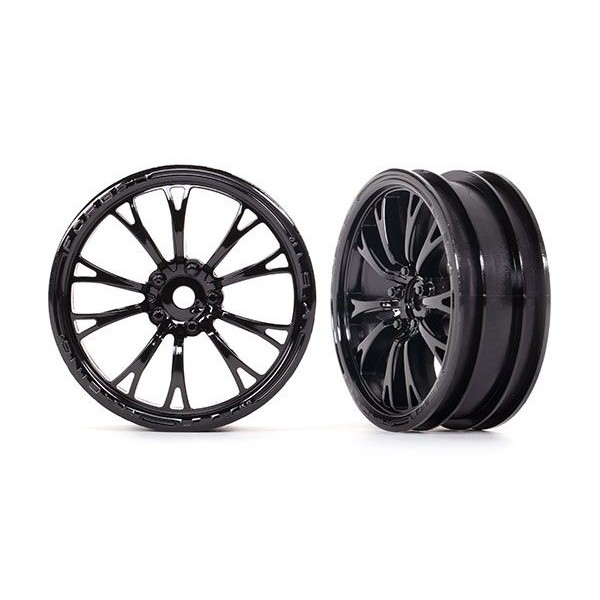 Traxxas Wheels, Weld gloss black (front) (2)