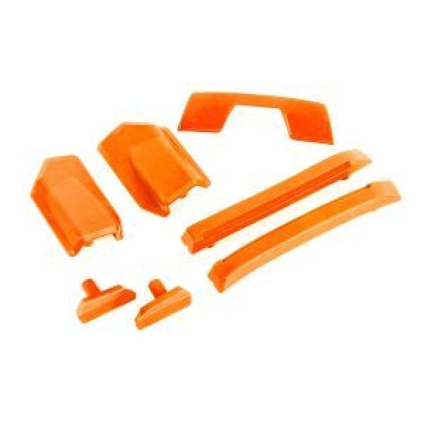 Traxxas Body reinforcement set, orange/ skid pads (roof) (fits #9511 body)