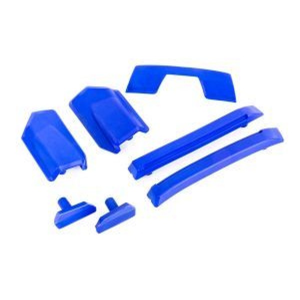 Traxxas Body reinforcement set, blue/ skid pads (roof) (fits #9511 body)