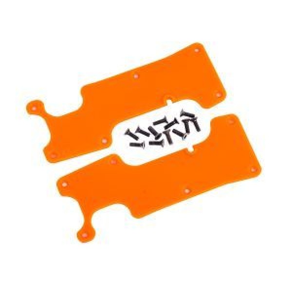 Traxxas Suspension arm covers, orange, rear (left and right)/ 2.5x8 CCS (12)