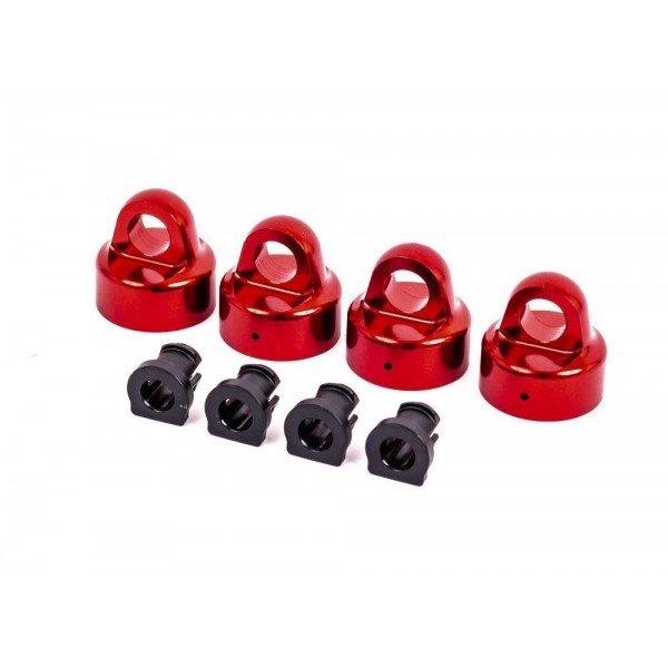 Traxxas Aluminum Shock Caps, GT-Maxx, Red (Sledge) (4)