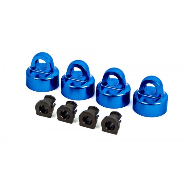 Traxxas Aluminum Shock Caps, GTX shocks, Blue (Sledge)