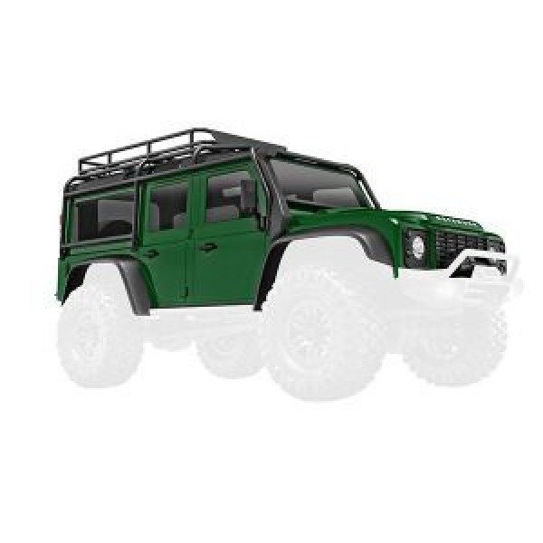 Traxxas Body, Land Rover Defender, complete, green