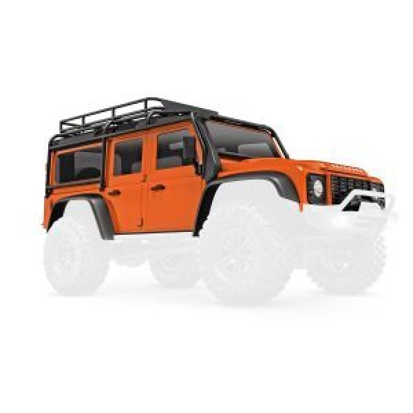 Traxxas Body, Land Rover Defender, complete, orange 