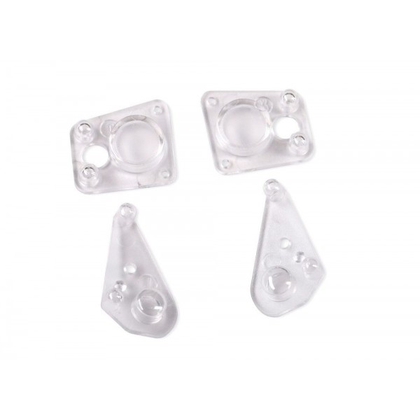Traxxas LED lenses, headlight (2), tail light (2) (fits #9712 body)