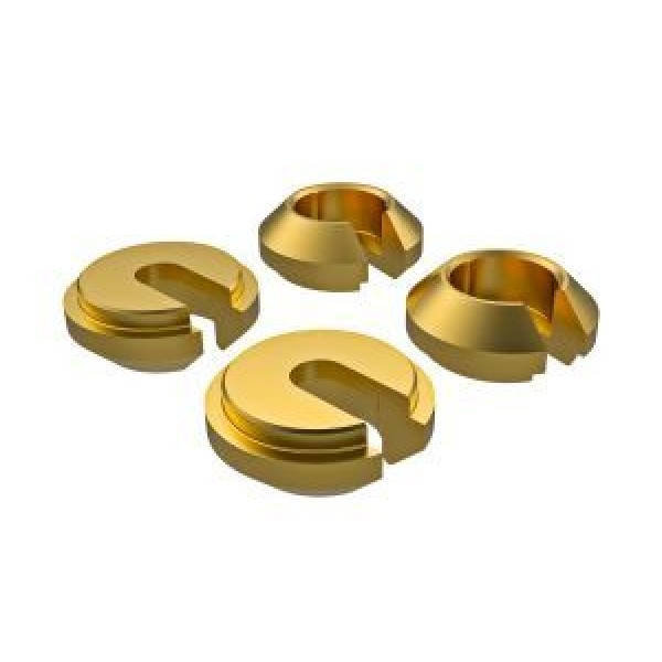 Traxxas Lower retainer, shock, brass (1 gram each) (4)