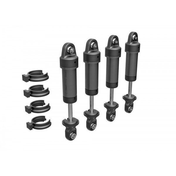 Traxxas Shocks, GTM, 6061-T6 aluminum (dark titanium-anodized)