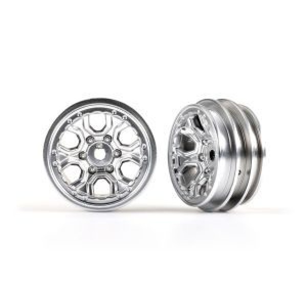 Traxxas Wheels, 1.0" (satin chrome) (2)
