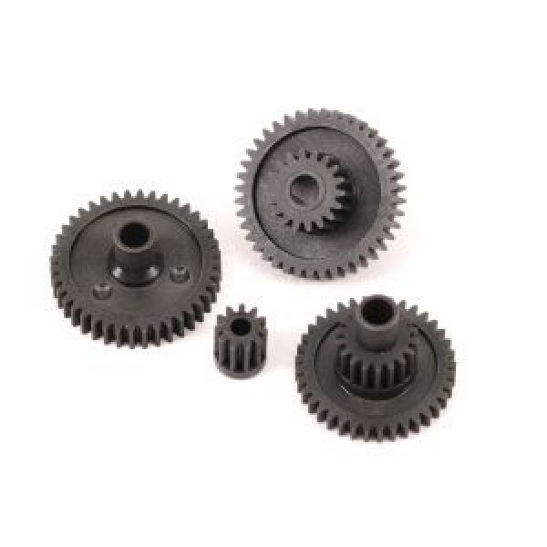 Traxxas Gear set, transmission, high range (trail) (16.6:1 reduction ratio)/ pinion gear, 11-tooth