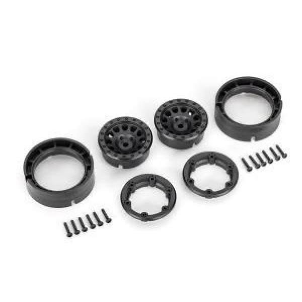 Traxxas Wheels, 1.0", Method Race Wheels 105 Beadlock (black, beadlock) (2)