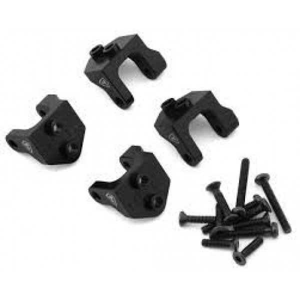 Treal Hobby Losi Mini LMT Aluminum Lower Shock & Links Mounts (Black) (4)