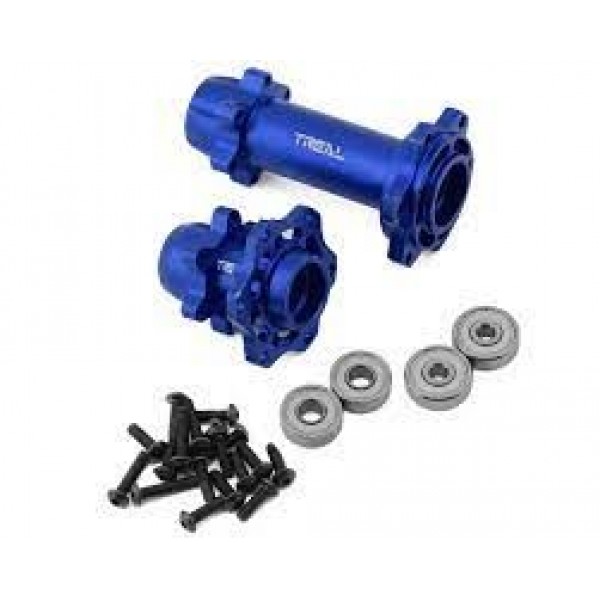 Treal Hobby Promoto CNC Aluminum Front & Rear Hub Set (Blue)