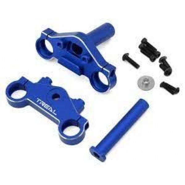 Treal Hobby Promoto CNC Aluminum Triple Clamp Set (Blue)