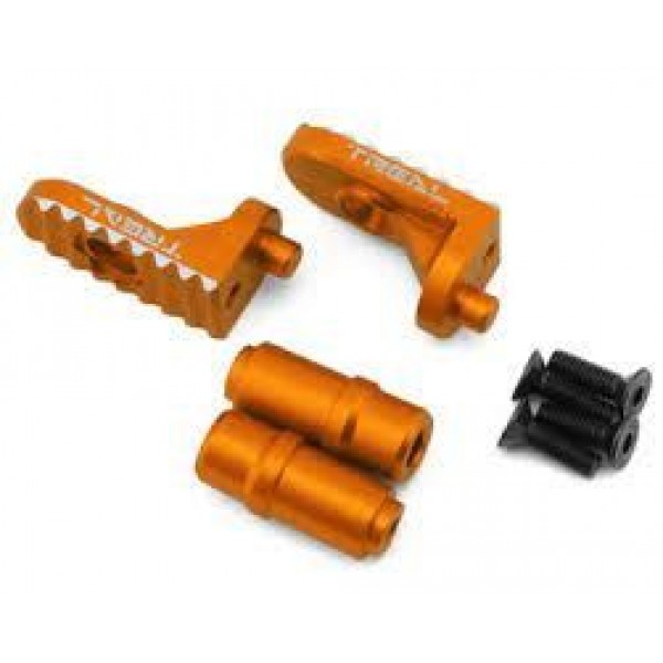 Treal Hobby Promoto CNC Aluminum Foot Pegs (Orange) (2)