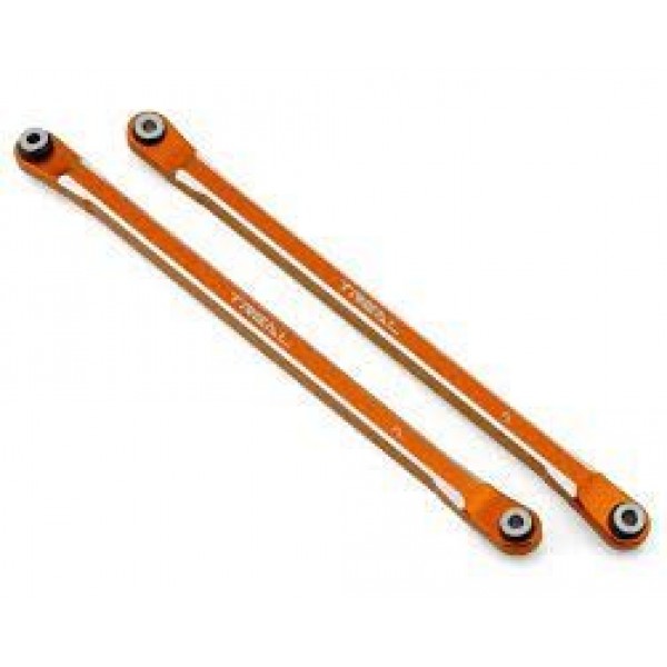 Treal Hobby RBX10 Ryft Aluminum Front Lower Links (Orange) (2)