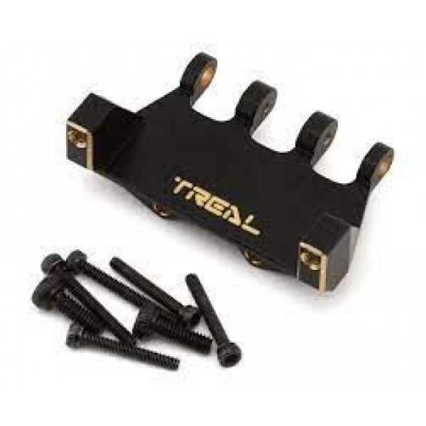 Treal Hobby Axial SCX24 Brass Servo Mount (Black) (EcoPower/Emax) (8.7g)