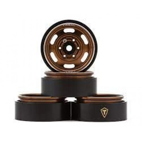 Treal Hobby Type E 1.0" 6-Slot Beadlock Wheels (Bronze) (4) (21.9g)