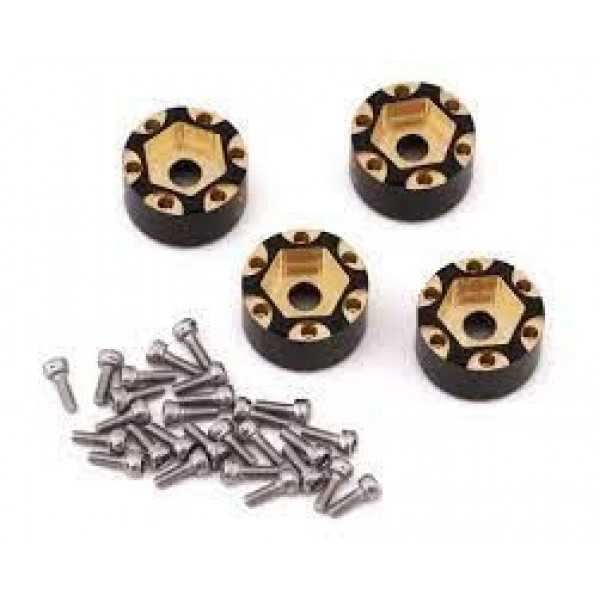 Treal Hobby Axial SCX24 1.0" Brass Beadlock Wheel Hub Spacers (4) (7mm) (4.4g)