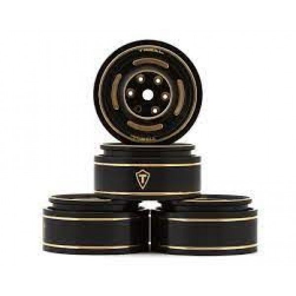 Treal Hobby Type C 1.0" 4-Slot Brass Beadlock Wheels (Bronze) (4) (50g)
