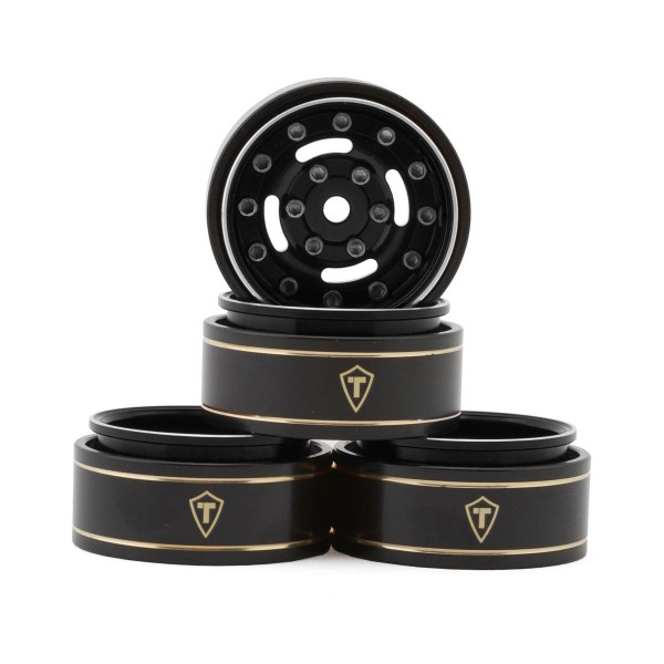 Treal Hobby Type F Deep Dish Beadlock Wheels, 1.0" (Black) (4)