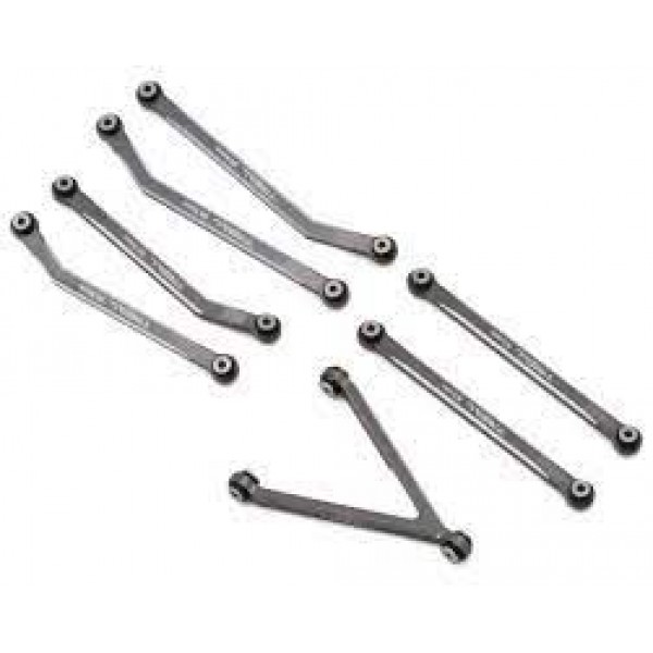 Treal Hobby Axial SCX24 Aluminum High Clearance Link Set (Grey) (JLU/C10/Bronco)