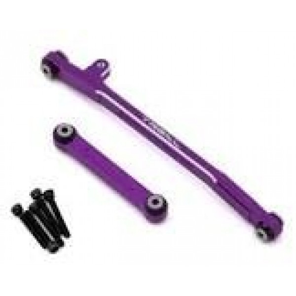 Treal Hobby Axial SCX24 V2 Aluminum Steering Links Set (Purple)
