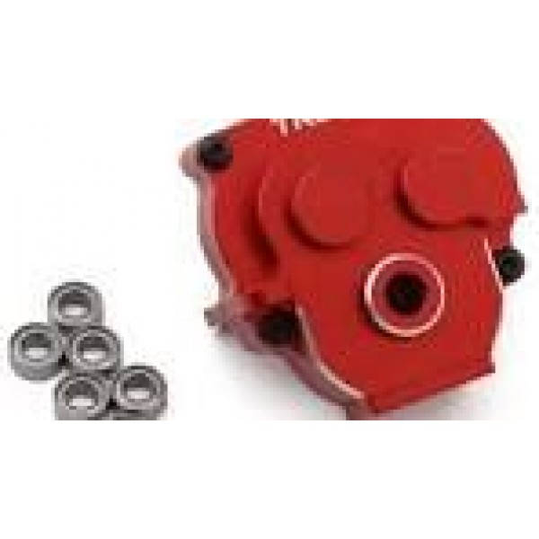 Treal Hobby Aluminum Transmission Gearbox Housing for Traxxas TRX-4M (Red)