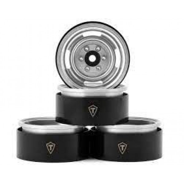 Treal Hobby Type P 1.9" Heavy Duty Vintage Style Wheels (Silver) (4) (127.3g)