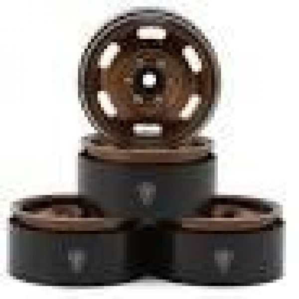 Treal Hobby Type G 1.9" Vintage Wagon Beadlock Wheels (Copper) (4) (129.5g)